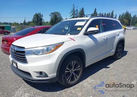 2016 Toyota Highlander Xle V6 from USA, damaged, VIN 5TDJKRFH1GS313436